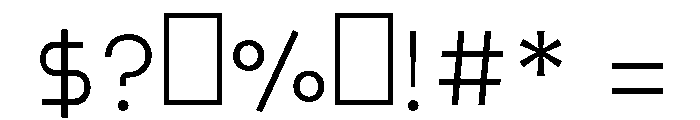 Naghamah Regular Font OTHER CHARS