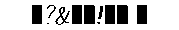 Nacre Oblique Font OTHER CHARS