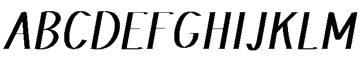 Nacre Oblique Font UPPERCASE