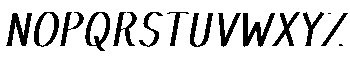 Nacre Oblique Font UPPERCASE