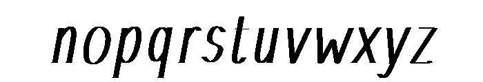Nacre Oblique Font LOWERCASE