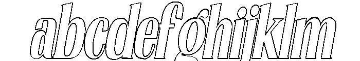 Nakumita Cond Obliq Outline FONT