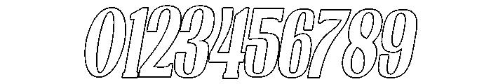 Nakumita-CondObliqOutline Font OTHER CHARS