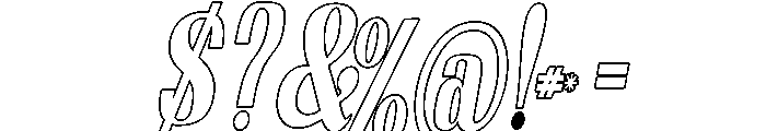 Nakumita-CondObliqOutline Font OTHER CHARS