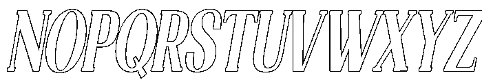 Nakumita-CondObliqOutline Font UPPERCASE