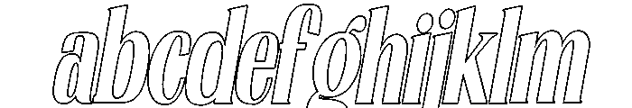 Nakumita-CondObliqOutline FONT