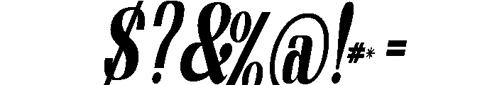 Nakumita Condensed Oblique Font OTHER CHARS