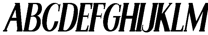Nakumita Condensed Oblique Font UPPERCASE