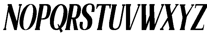 Nakumita Condensed Oblique Font UPPERCASE