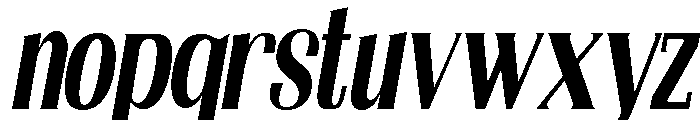 Nakumita Condensed Oblique Font LOWERCASE