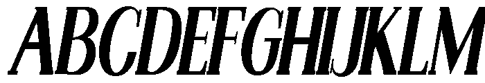 Nakumita-CondensedOblique Font UPPERCASE