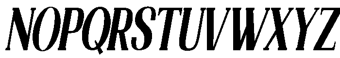 Nakumita-CondensedOblique Font UPPERCASE