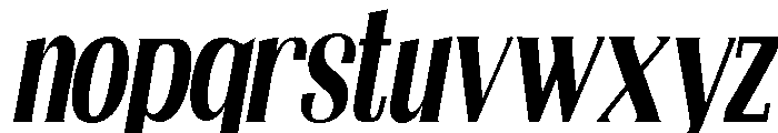 Nakumita-CondensedOblique Font LOWERCASE