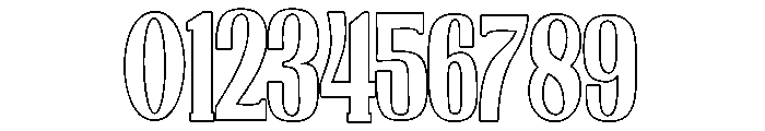 Nakumita-CondensedOutline Font OTHER CHARS