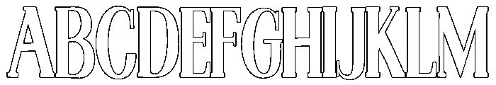 Nakumita-CondensedOutline Font UPPERCASE