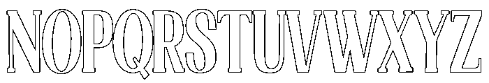 Nakumita-CondensedOutline Font UPPERCASE
