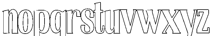 Nakumita-CondensedOutline Font LOWERCASE