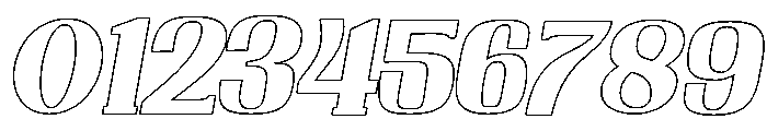 Nakumita-ExpObliqOutline Font OTHER CHARS