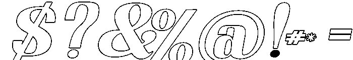Nakumita-ExpObliqOutline Font OTHER CHARS