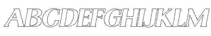 Nakumita-ExpObliqOutline Font UPPERCASE