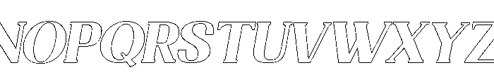 Nakumita-ExpObliqOutline Font UPPERCASE