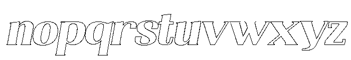 Nakumita-ExpObliqOutline Font LOWERCASE