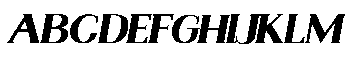 Nakumita Expanded Oblique Font UPPERCASE