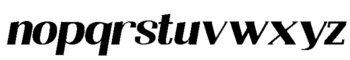 Nakumita Expanded Oblique Font LOWERCASE