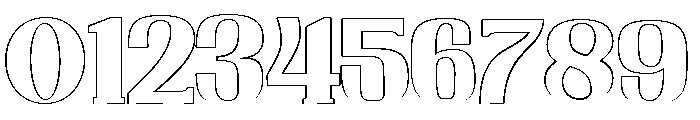 Nakumita Expanded Outline Font OTHER CHARS