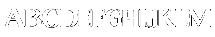 Nakumita Expanded Outline Font UPPERCASE