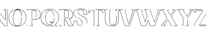 Nakumita Expanded Outline Font UPPERCASE