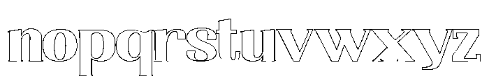 Nakumita Expanded Outline Font LOWERCASE