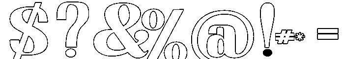 Nakumita-ExpandedOutline Font OTHER CHARS