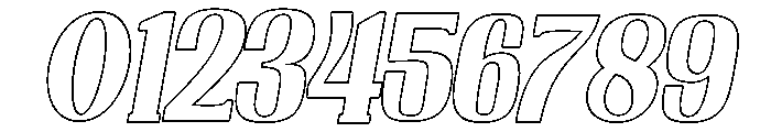 Nakumita-ObliqueOutline Font OTHER CHARS