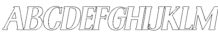 Nakumita-ObliqueOutline Font UPPERCASE
