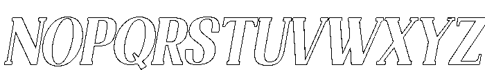 Nakumita-ObliqueOutline Font UPPERCASE