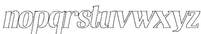 Nakumita-ObliqueOutline Font LOWERCASE