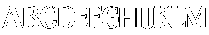 Nakumita-Outline Font UPPERCASE
