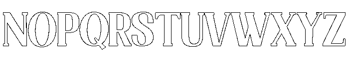 Nakumita-Outline Font UPPERCASE