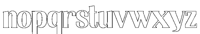 Nakumita-Outline Font LOWERCASE
