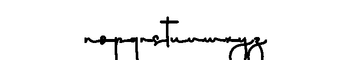Narcist Font LOWERCASE