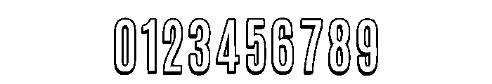 Narrow Outline Regular Font OTHER CHARS