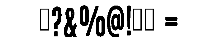 Narrow Regular Font OTHER CHARS