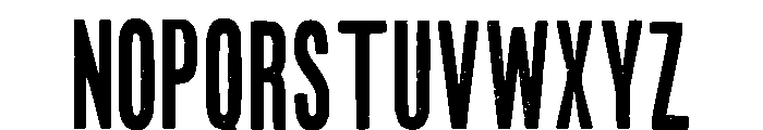 Narrow Regular Font LOWERCASE