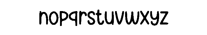 Narrow Tall Cartoon Font LOWERCASE