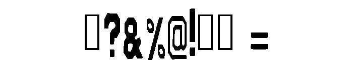 Narrow Western Regular Font OTHER CHARS