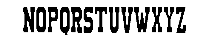 Narrow Western Regular Font UPPERCASE