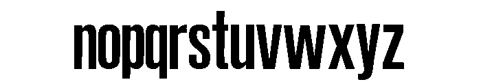 Narrow Font LOWERCASE