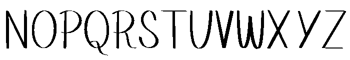 Narrowed Font UPPERCASE
