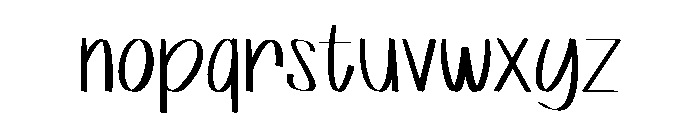 Narrowed Font LOWERCASE